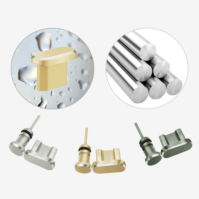 Металлический порт зарядки Micro USB + для разъема наушников Пылезащитная заглушка