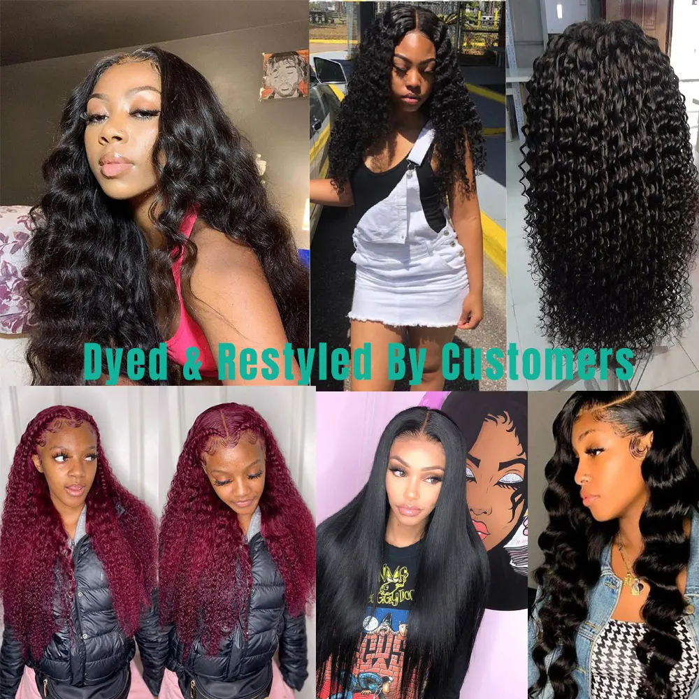 32-дюймовые прозрачные искусственные человеческие волосы на сетке 13x4