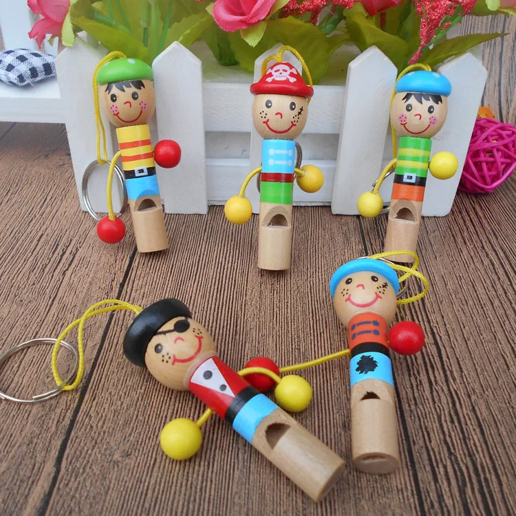 Деревянная игрушка игра мультфильм Мини пиратский вид свисток деревянная