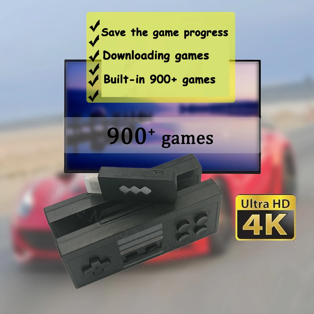 4K 900 HD USB пульт дистанционного управления ручной игровой плеер мини ретро видео