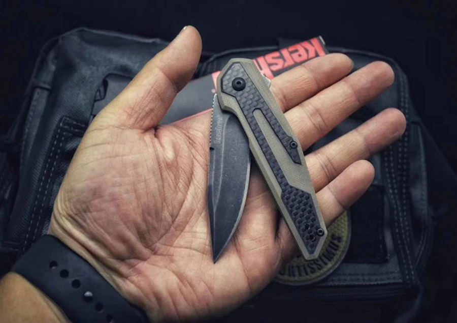Складной нож Kershaw 1160, 8CR13MOV лист+ углеродное волокно, карманный тактический нож для кемпинга и охоты, инструмент для повседневного использования