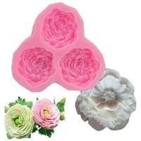 peony flower silicone fondant icing mould cake mold decoration home kitchen baking tool