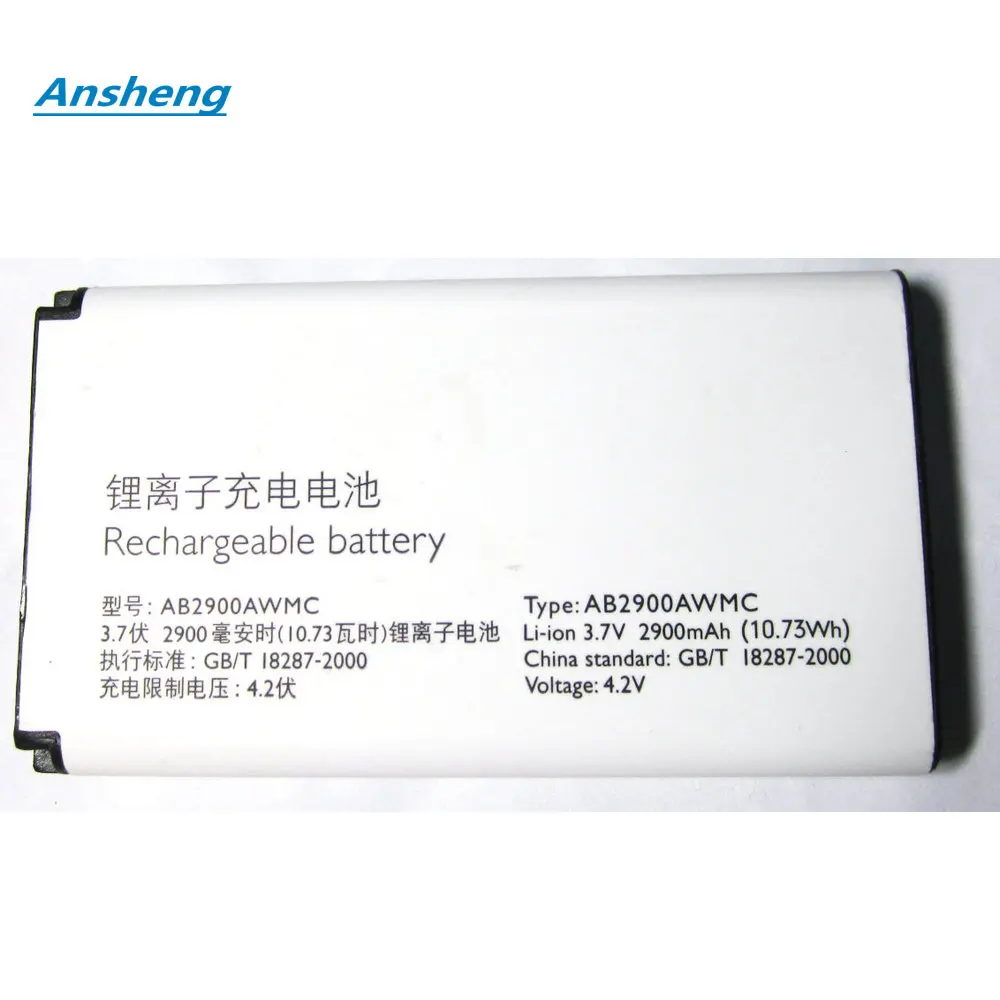 

High Quality 2900mAh AB2900AWMC Battery For PHILIPS Xenium X1560 X5500 CTX5500 CTX1560 Mobile Phone