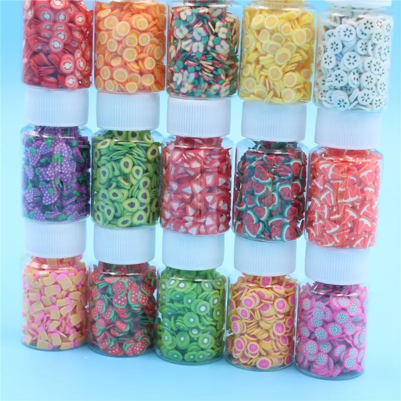 

1200pcs DIY Slime Soft Fruit Slices Fingernail Supplies Super Light Clay
