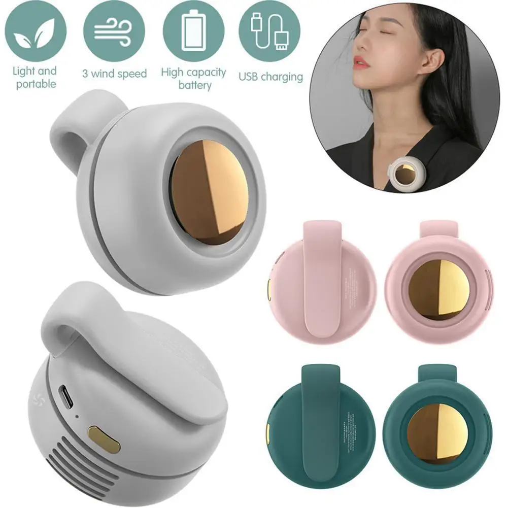 

Портативный мини-вентилятор для бега, 2,1 Вт, с подвесным вихрем, бесшумный, с зарядкой от Usb, для фитнеса, D4M8