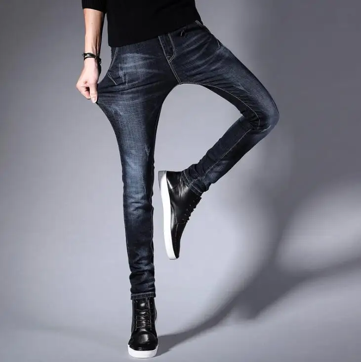 Мужские длинные джинсы стрейч популярные брюки для мужчин новый стиль 2020