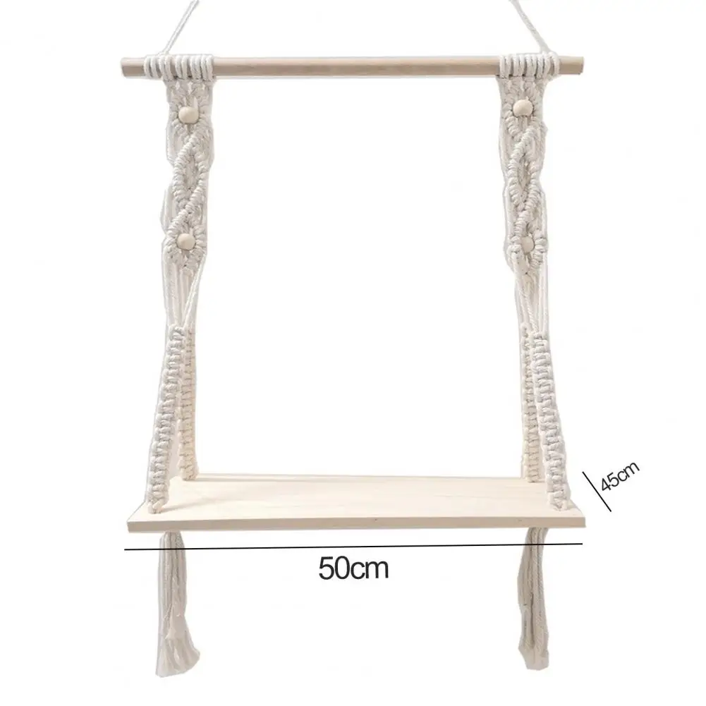 

Boho Hand-woven Tapestry Cotton Thread Wall Hanging Decorative Painting Shelf