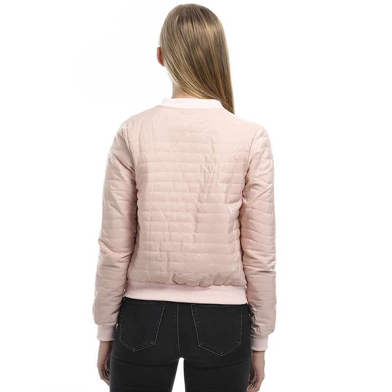 

2021 Women Autumn Winter Handsome Joker Zipper Cardigan Solid Long Sleeve Thin Keep Warm Stand Collar Jacket Loose Coat