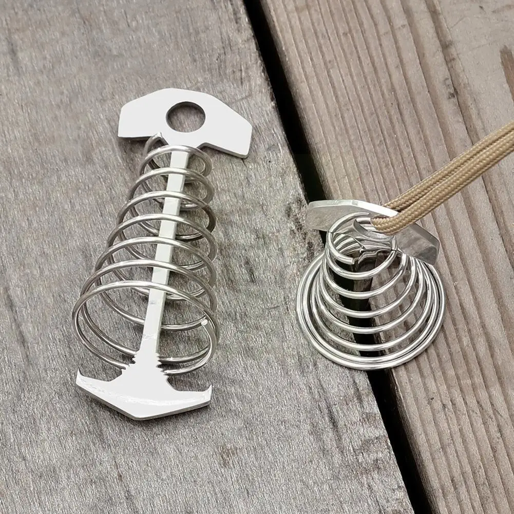 

Ветровая веревка из нержавеющей стали, Пряжка для рыбьего скелета, портативный фонарь для кемпинга на открытом воздухе X5T2