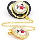 соска для младенца для новорожденных пустышка Пустышка металлическая для новорожденных, пустышка по индивидуальному заказу с любым наименованием, без бисфенола А, уникальный подарок, для праздника