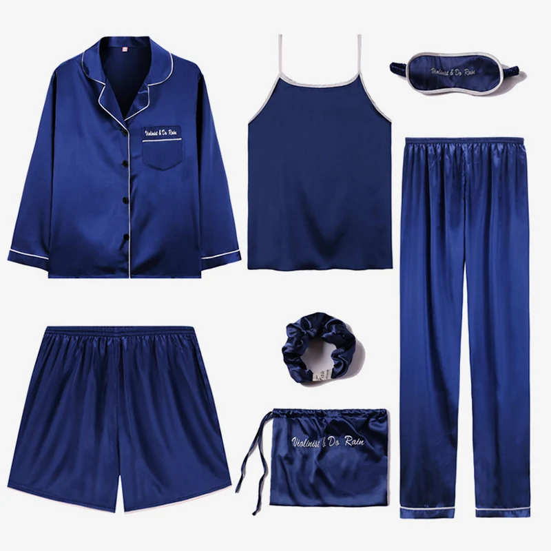 Пикантные свободные мягкие спальные костюмы для женщин атласная Домашняя одежда