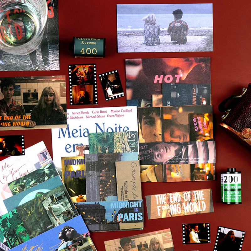 

Hot Sale 15Sheets of 8styles Literary Theater Series Classic Film Television Footage Jounal Stickers Movie Scrapbook Decoration