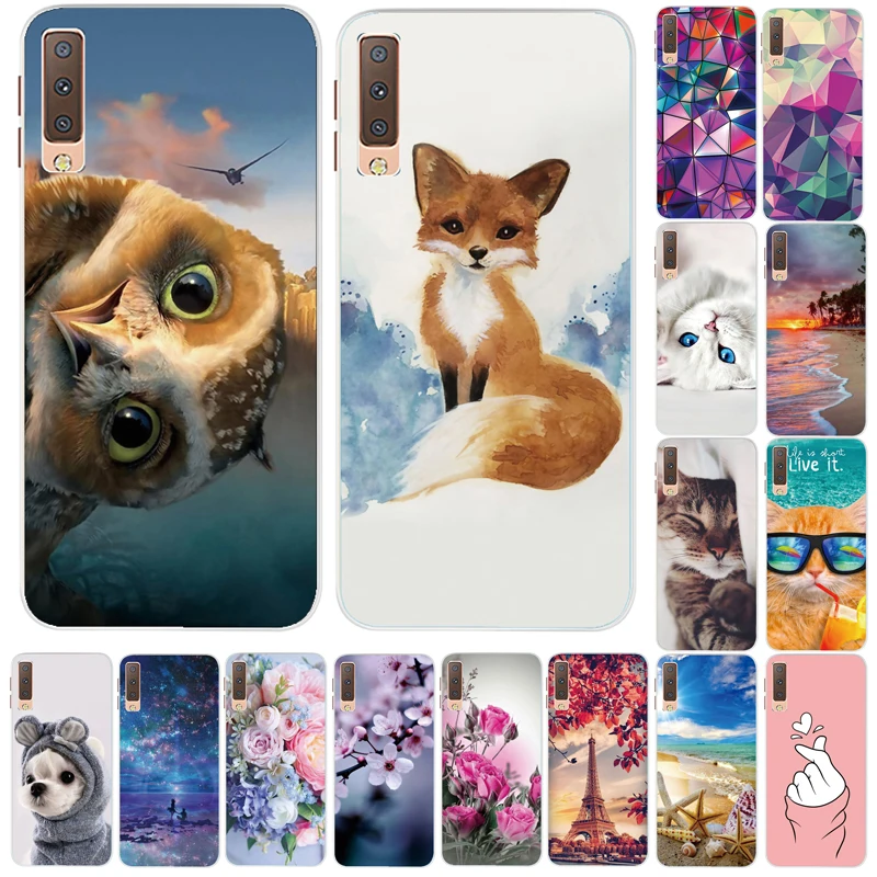 Силиконовый чехол для Samsung Galaxy A7 2018 A750 A750F ТПУ телефона A 7 2017 A720 2016 A710 чехлы