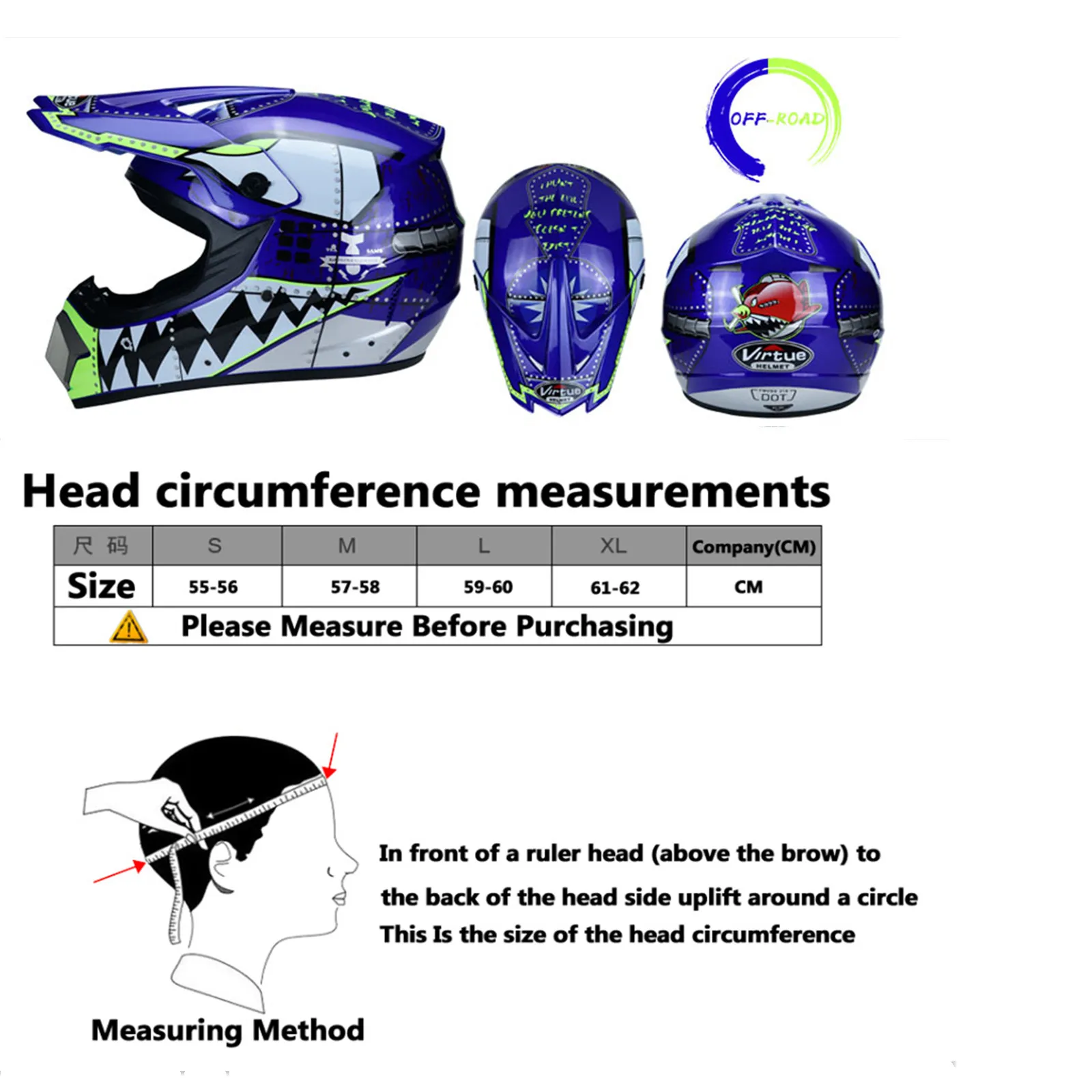

New Style Huge shark Motorcycle Racing Helmet Send 3 pieces gift Full Face Helmets DOT Approved