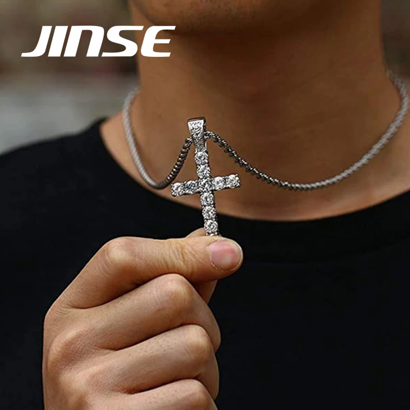 Jinse Hip Hop Pico Harvey Cross Hanger Ketting Micro Pave Aaaa + Zirconia Egyptische Stijl Ketting 24 "30" Chain Jinse Hip Hop Pico Harvey Cross Hanger Ketting Micro Pave Aaaa + Zirconia Egyptische Stijl Ketting 24 "30" Chain
