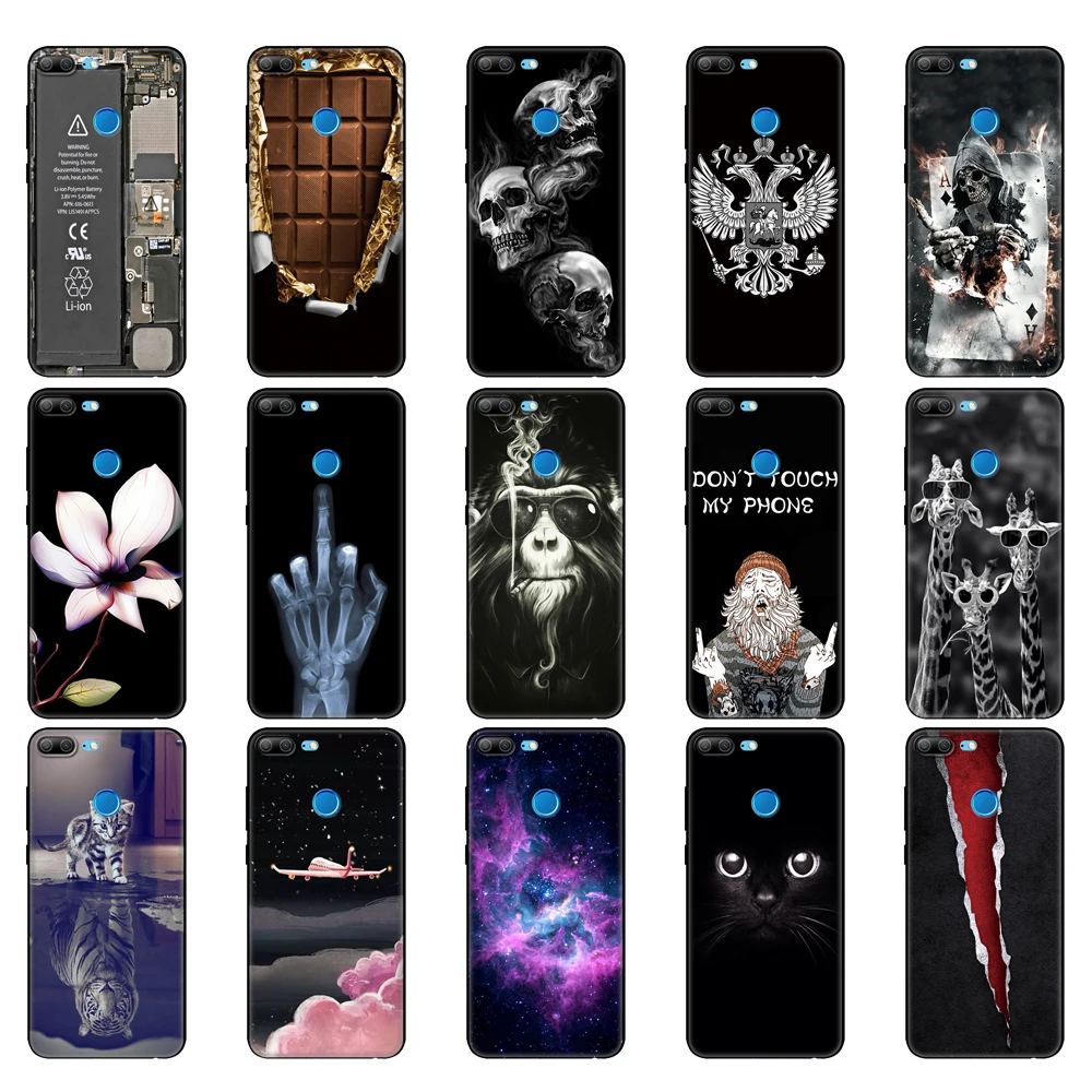 For honor 9 lite case soft tpu silicon back phone cover for Huawei honor 9 lite case protective coque black tpu case