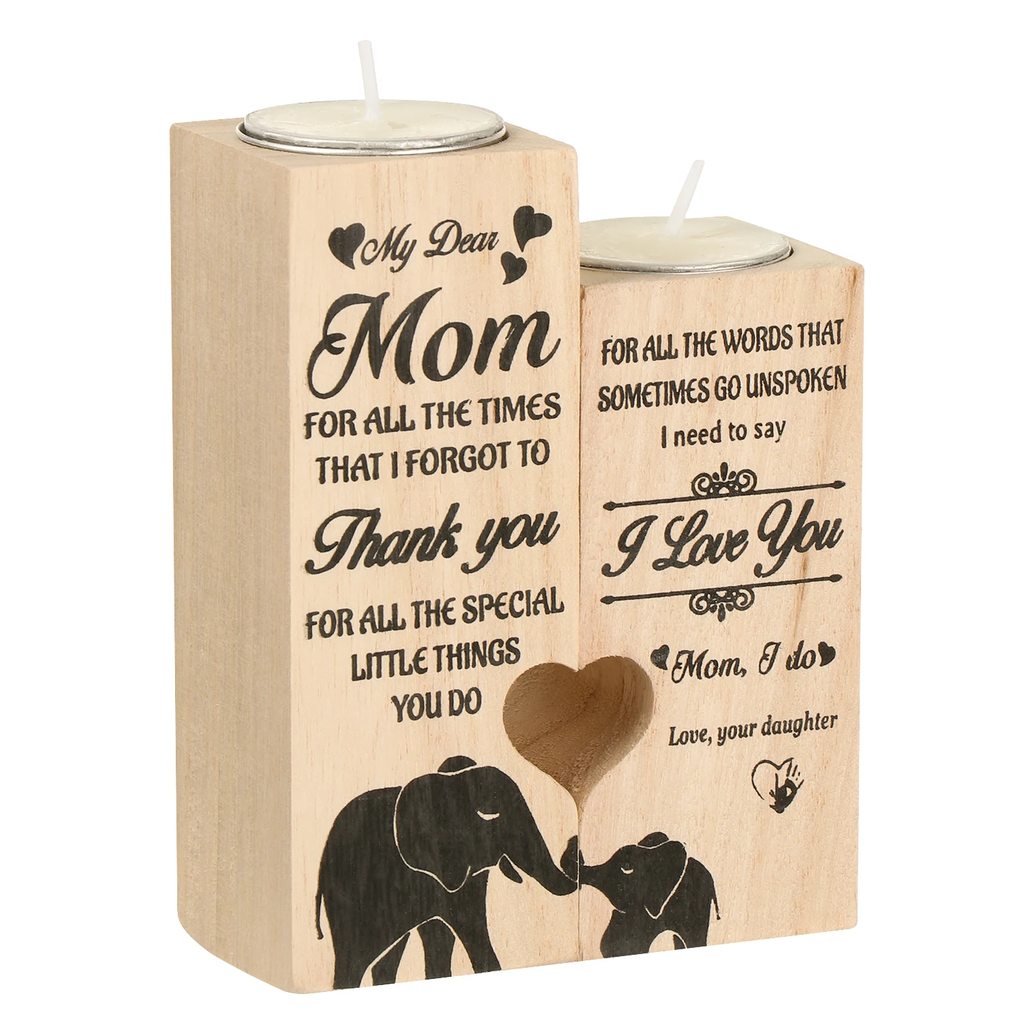 Из 2 предметов новые маме в форме сердца виде корабля деревянный подсвечник полки