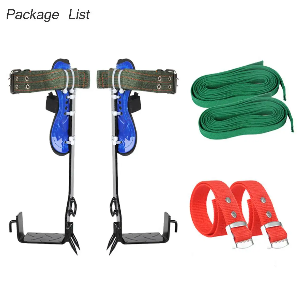 

2 Gears Tree Climbing Spike Set Safety Belt Adjustable Lanyard Rope Rescue Belt Stainess Steel Safety Belt Camping Accessories