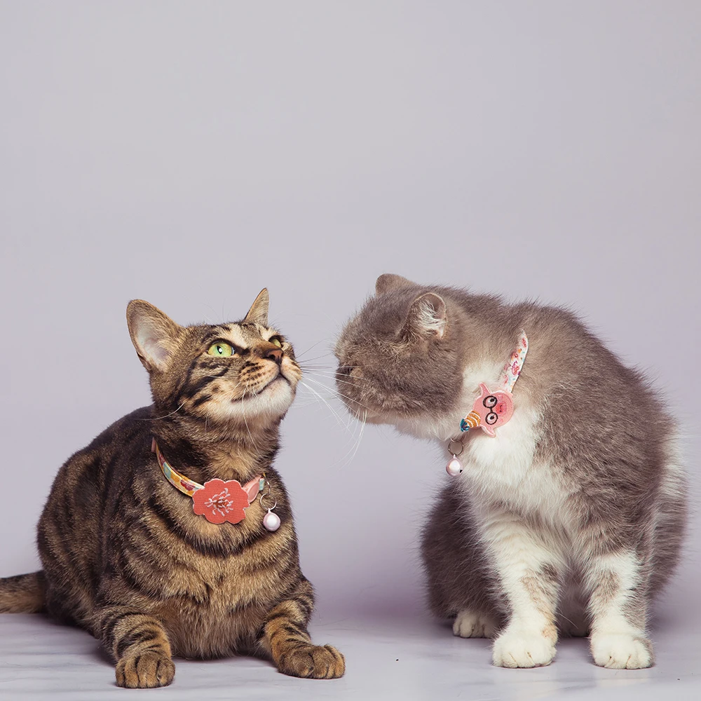 UFBemo ошейник для кошек товары питомцев Rosa с колокольчиком защитные аксессуары