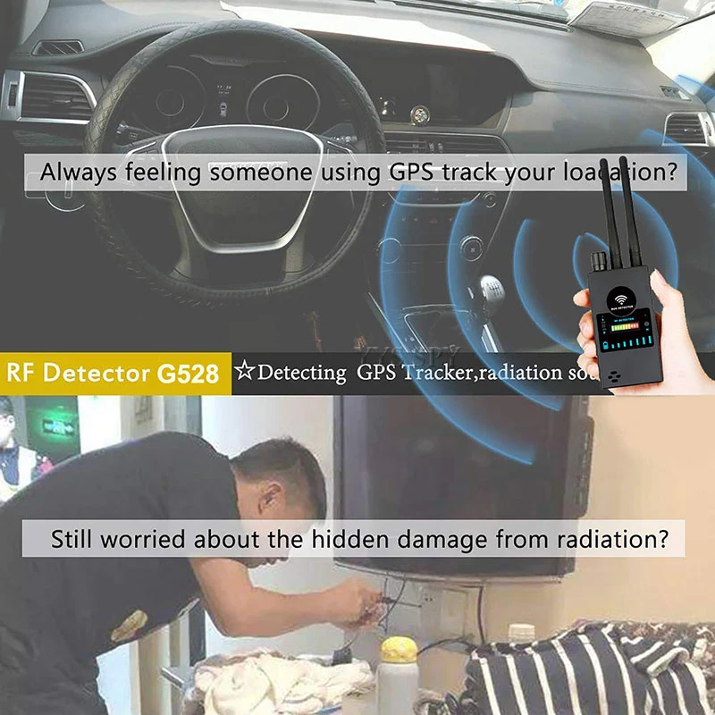 g528b hidden camera detector dual antenna rf signal wifi secret covert cam gsm mobile audio gps tracker mini spy bug scan finder free global shipping
