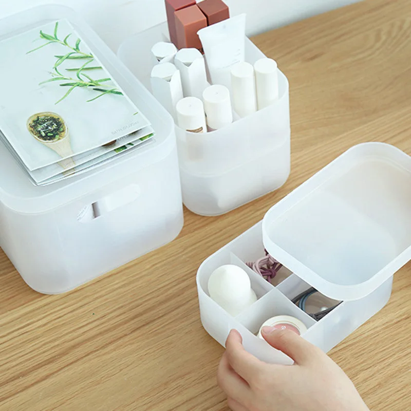 Настольный ящик для хранения Пластик коврик лоток косметическая коробка с