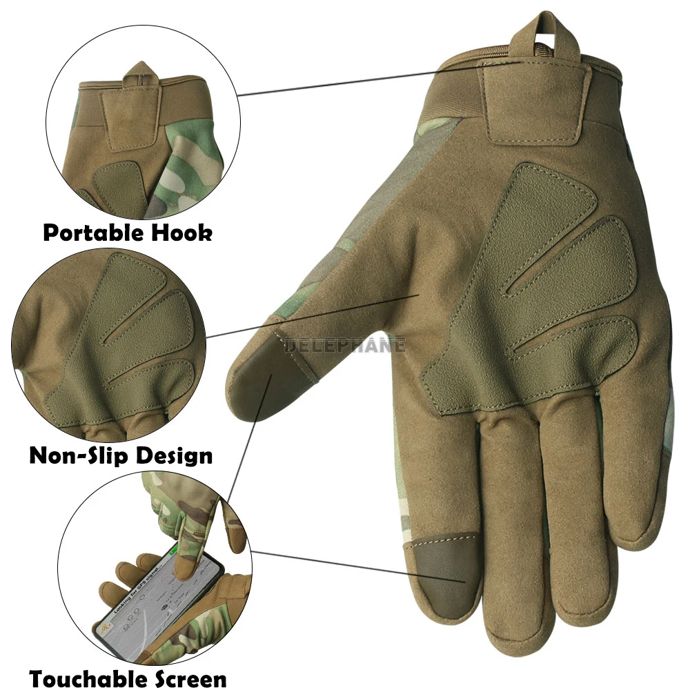 Зимние мужские перчатки с сенсорным экраном защита пальцев рук тактические