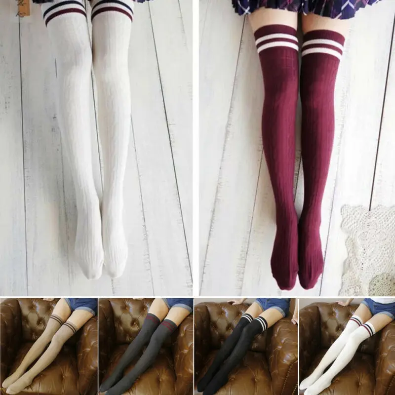 Modis женские чулки зимние теплые вязаные с кабелем очень длинное нижнее белье выше