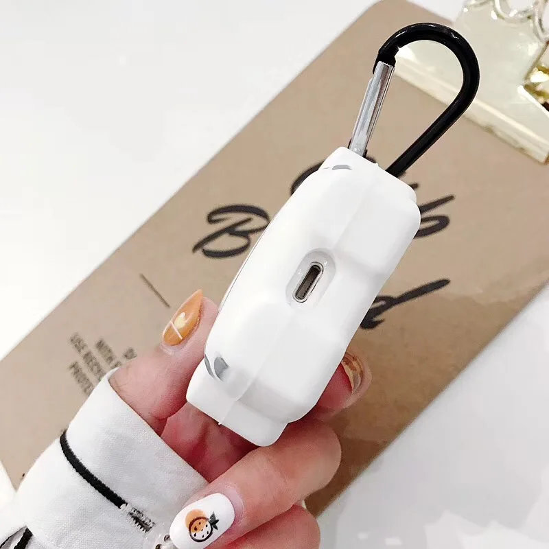 Силиконовый чехол для беспроводных Bluetooth наушников Apple Airpods 1 2 белый - купить по