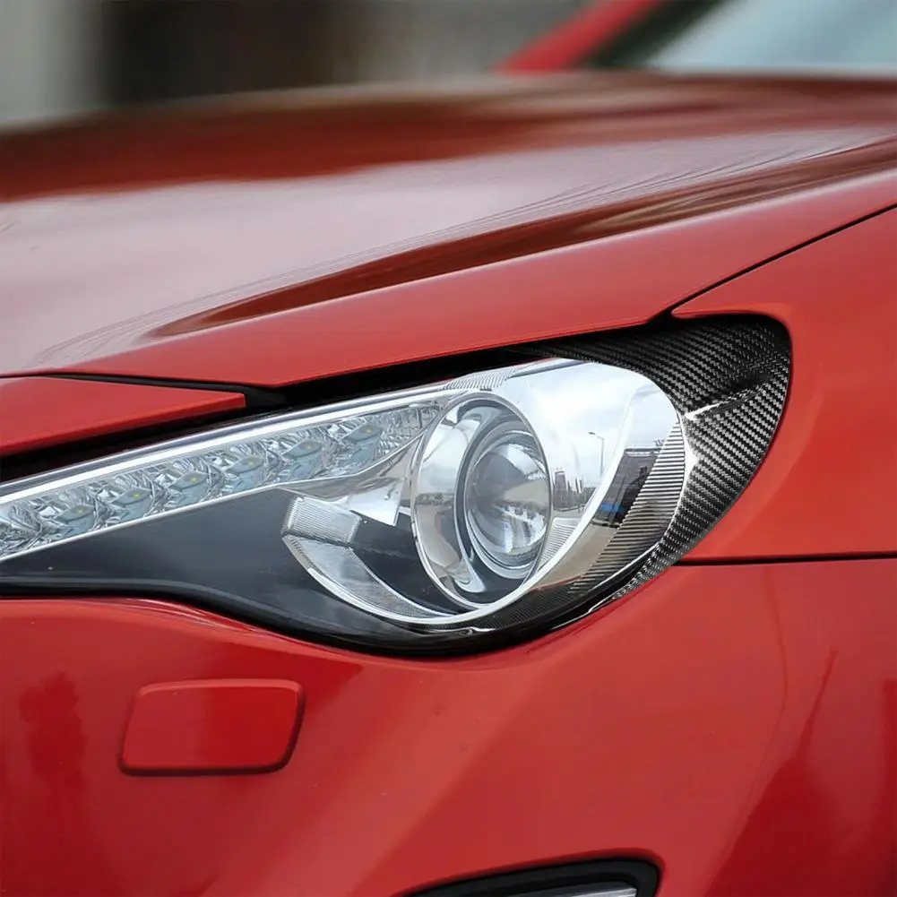 

Car Stickers Waterproof Self-adhesive Carbon Fiber Protective Eyelid Light Cover for Toyota GT86
