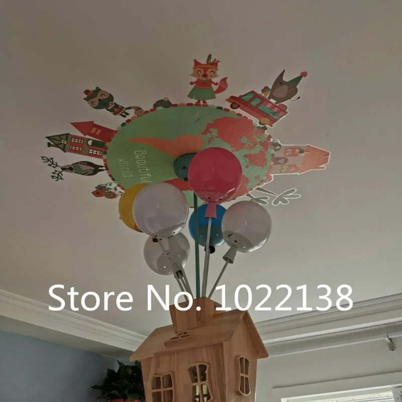 balloon chandelier children s room flying house lamp boy girl nordic modern minimalist bedroom chandelier free global shipping