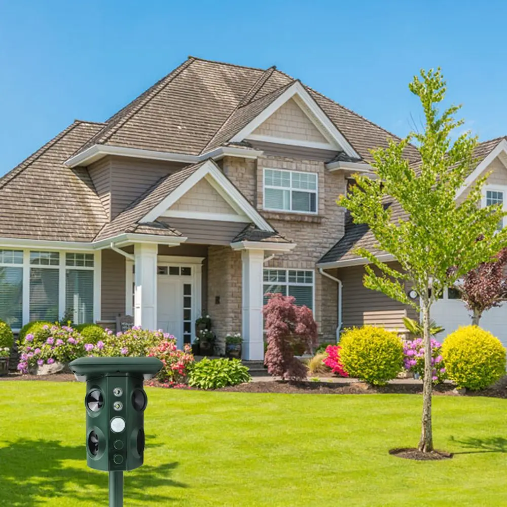 Отпугиватель животных на солнечных батареях 5 В вредителей ультразвуковой