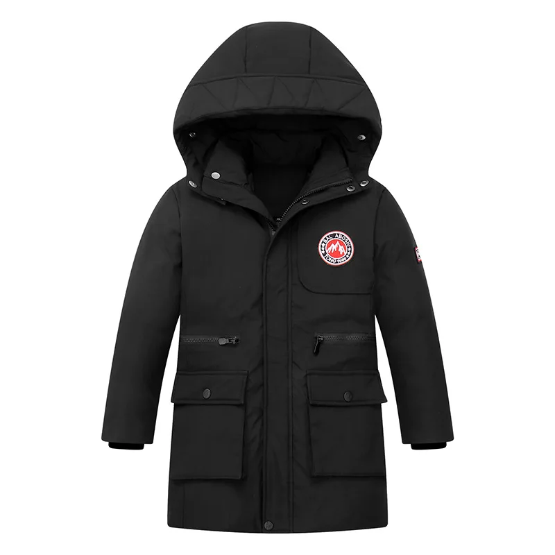 Парка для мальчиков с эмблемой на рукавах LC270