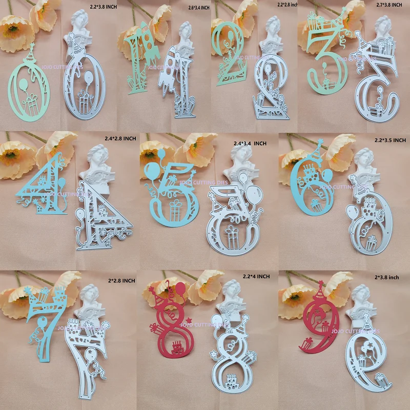 Большие цифры 0-9 шаблон Новая обложка металлические режущие штампы