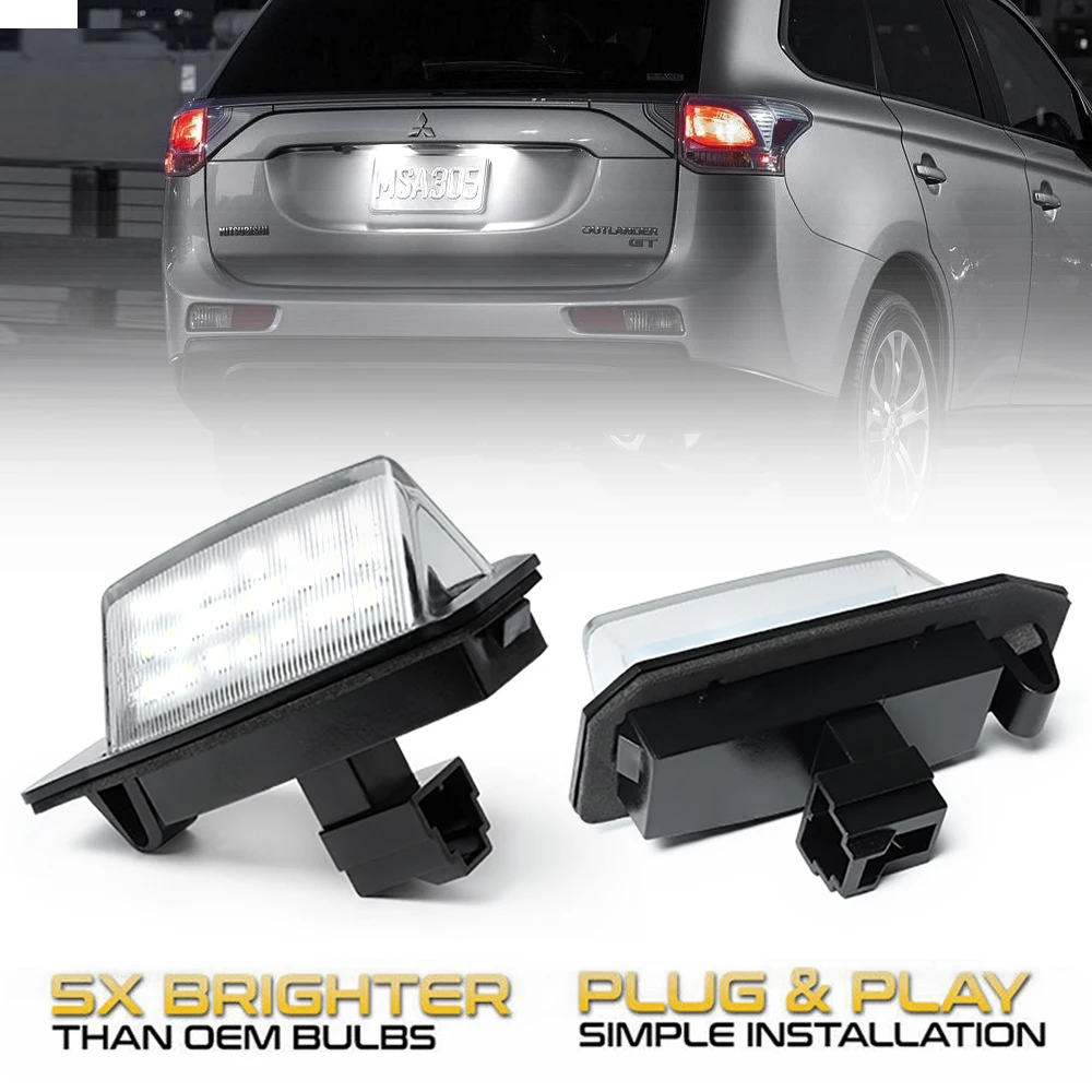 Светодиодные лампы светильник номерного знака Mitsubishi Outlander 2 3 Lancer Eclipse 4 Cross Galant Xpander