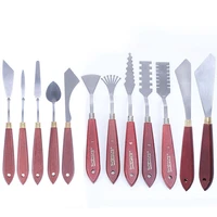 special shaped pottery ceramic scraper tool kit stainless steel oil knives artist crafts spatula set palette gouache cake knife