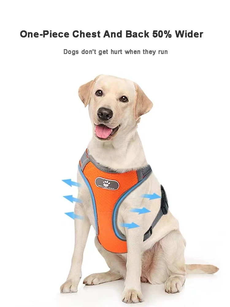 Нагрудный поводок для собак крупных пород регулируемый ошейник съемная