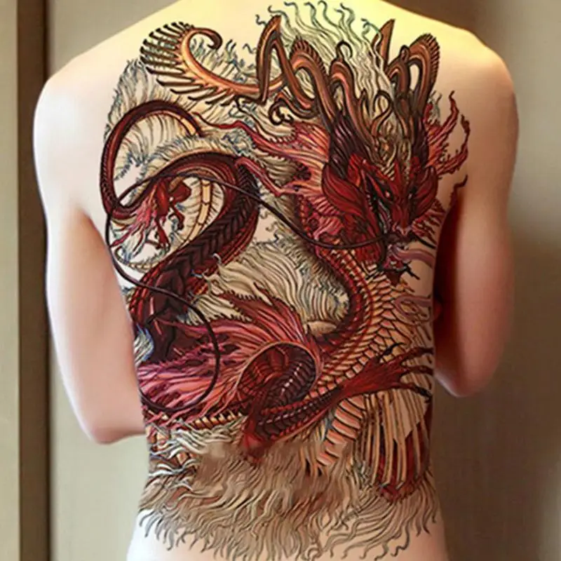 Тату этнический дизайн Готическая татуировка для мальчиков полная задняя часть