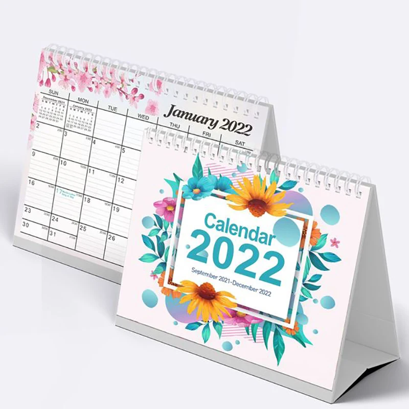 

2022 Journey Desktop Calendar Solid Color Schedule Table Planner Yearly Week Months Date Organizer Office Desk Decoration Gift