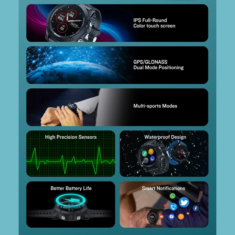 Новинка 2020 Смарт-часы Zeblaze VIBE 3 с GPS пульсометром несколькими спортивными режимами