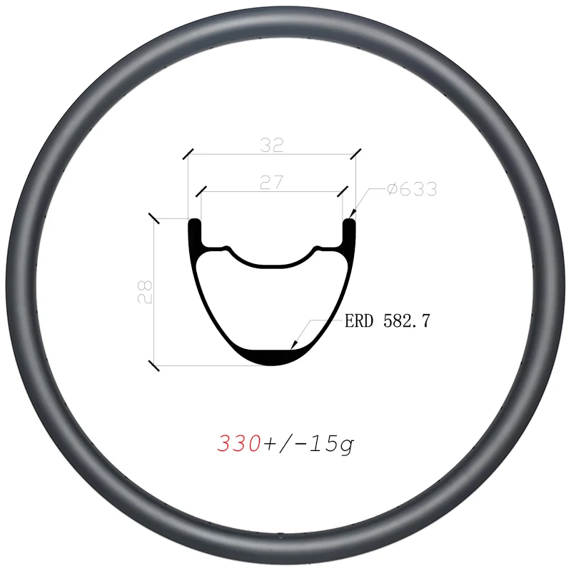 

32mm Wide SUPERLIGHT 330g 29er MTB XC Clincher Tubeless disc carbon rims 28mm deep UD Matte Glossy cross country 29 inch mtb rim
