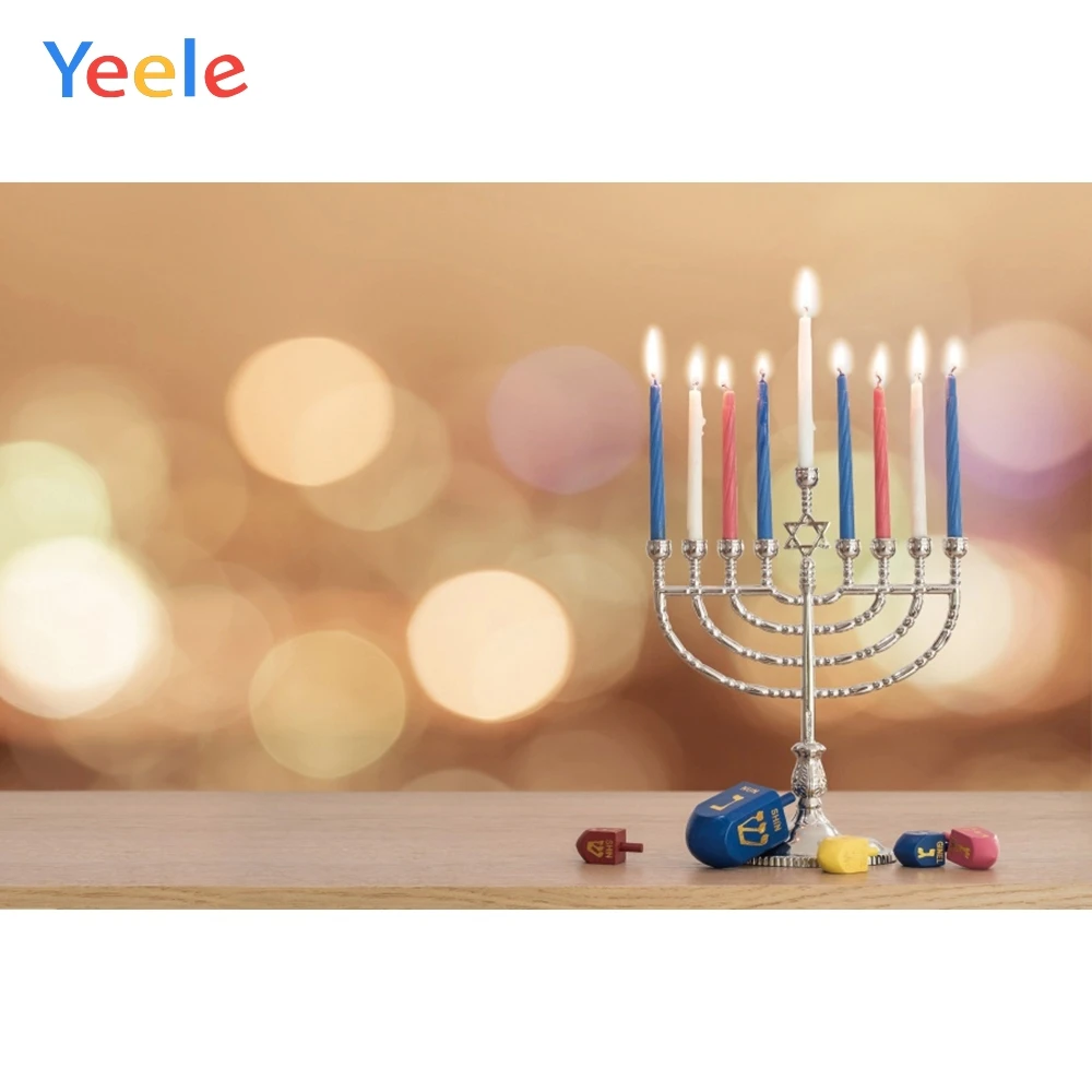 Yeele счастливый Hanukkah фотосессия свечи боке огни фотографии фоны персонализированные фотографии фоны для фотостудии