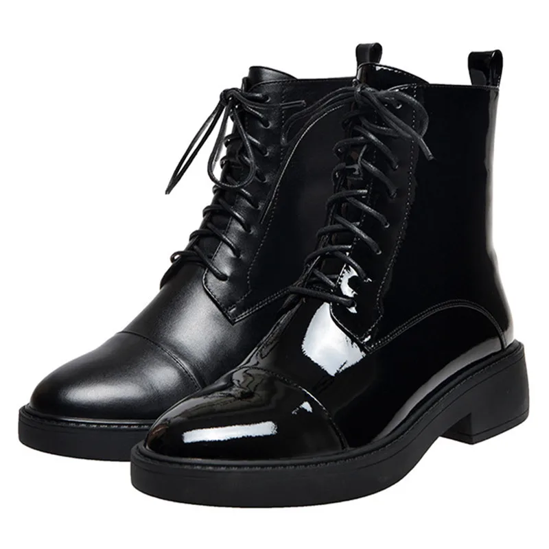 Mobetty/женские ботильоны из воловьей кожи на шнуровке Повседневные Классические