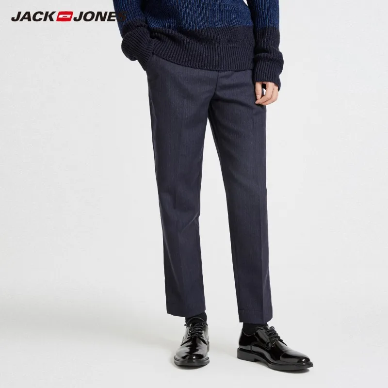 JackJones Men's Smart Casual style Wool Ankle-length pants 218414509 | Мужская одежда