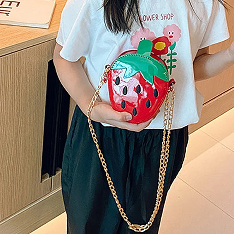 

HE Hello Enjoy Kids Accessories 2020 Fashion Girls Cute Bags Strawberry Shape Girl Packages Baby Cute Bag Toddler Bags Children