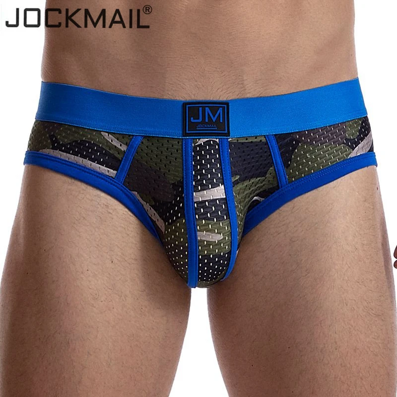 JOCKMAIL Sexy Men Underwear Briefs Mesh Underpants Jockstrap Gay Mens briefs Cuecas Brief Bikini Man Srting |