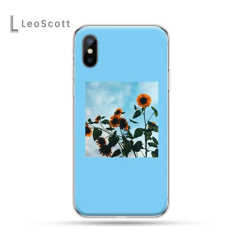 

Sunflower flower landscape Art Phone Case for iPhone 11 12 pro XS MAX 8 7 6 6S Plus X 5S SE 2020 XR