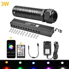 Источник светильник RGBW с Bluetooth, 12 В постоянного тока, 6 Вт, с 3 Вт эффектом стрельбы, светодиодный волоконно-оптический луч для украшения автомобиля