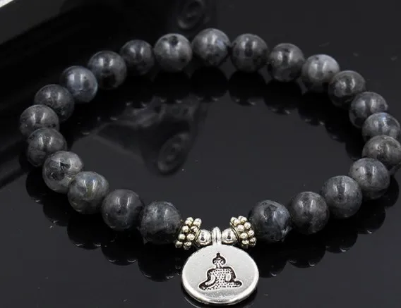 8 мм eg2 эластичный отрегулированный Шарм природа камень шарик рейки морозный Агат