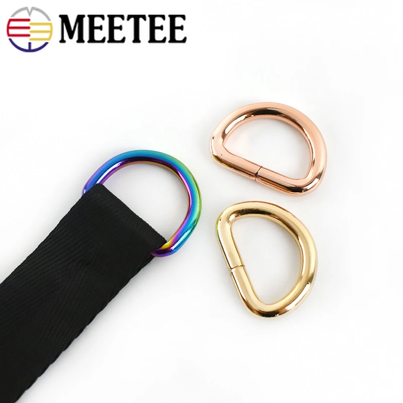 10/30 шт. Meetee 25 мм D кольцевая пряжка металлическая сумка Пряжка Крючки ремешок