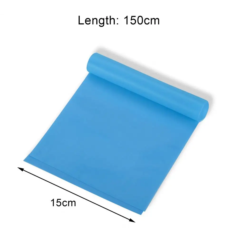 

Yoga Pilates Aluminum Stretching Exercise Belt Elastic Training Exercise Rubber 150cm Resistance Band Easy to Carry